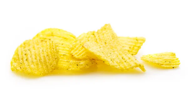Burgonya chips elszigetelt — Stock Fotó