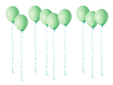 Yeşil hava uçan balonları