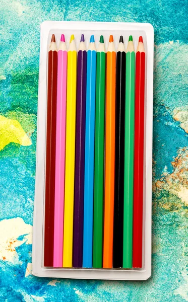 Conjunto de novos lápis coloridos — Fotografia de Stock