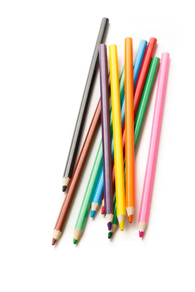 Palette of colorful pencils — Stock Photo, Image