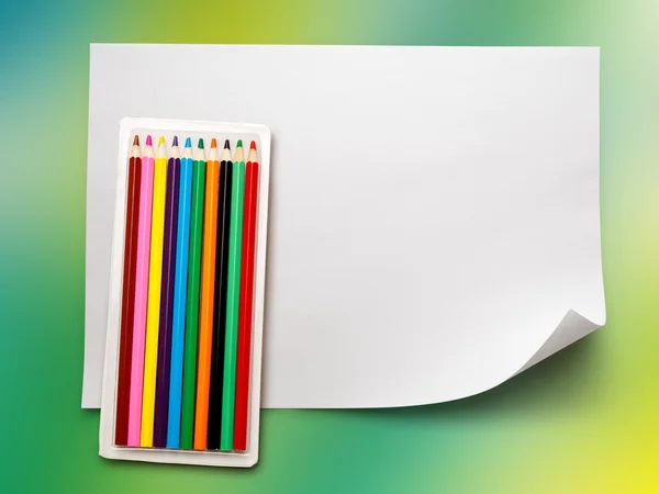 Набор новых красочных карандашей — стоковое фото