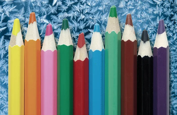 Palette of colorful pencils for children — Stock Photo, Image