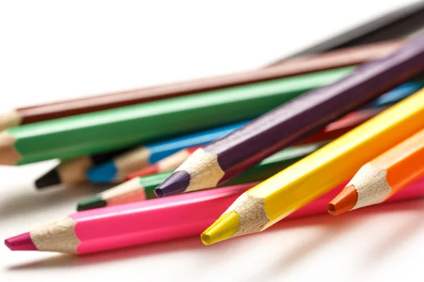 Palette of colorful pencils for children — Stock Photo, Image