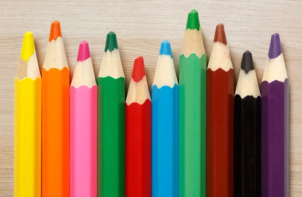 Palette of colorful pencils for children — Stock Photo, Image