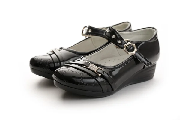 Kadın siyah klasik ayakkabılar — Stok fotoğraf