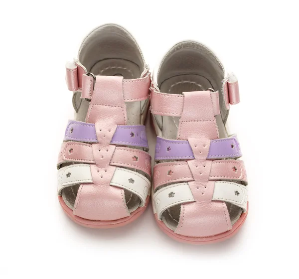 Ženské růžové sandály — Stock fotografie