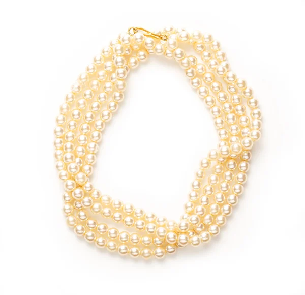 白い真珠のネックレス — ストック写真