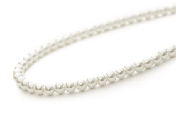 Witte parel ketting — Stockfoto