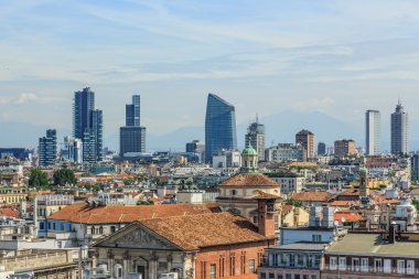 Milan yeni şehir manzaralı yukarıdan