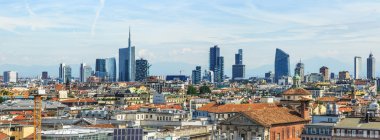 Milan yeni şehir manzaralı yukarıdan