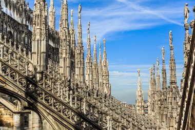 Milano Duomo çatı üzerinden görüntülemek