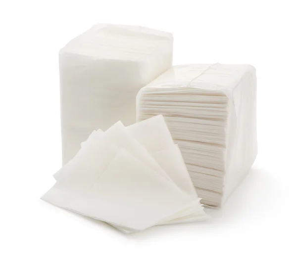 Witte papieren servetten — Stockfoto