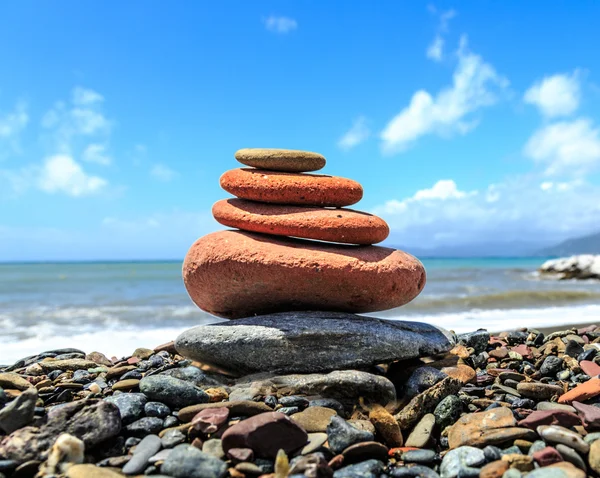 Mar com construção de pedra — Fotografia de Stock