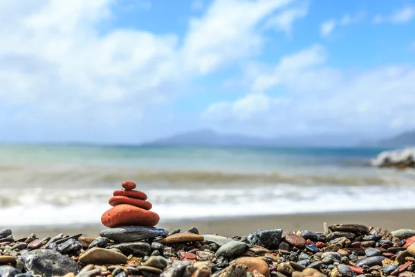 Mar com construção de pedra — Fotografia de Stock