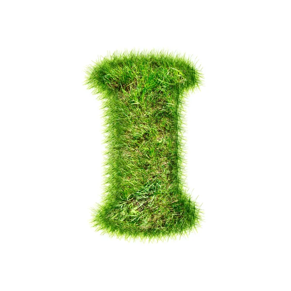 Lettera ho fatto di erba verde — Foto Stock