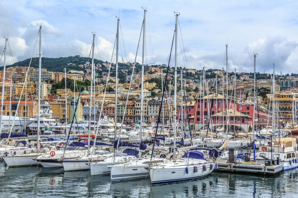 Porto de Génova vista mar — Fotografia de Stock