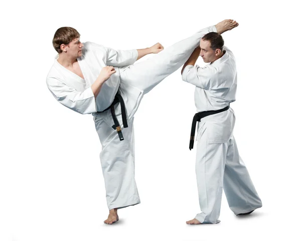 Combattenti di karate in azione — Foto Stock