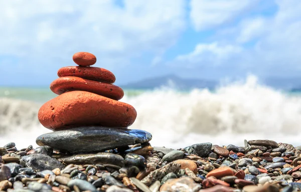 Mar com construção de pedra — Fotografia de Stock