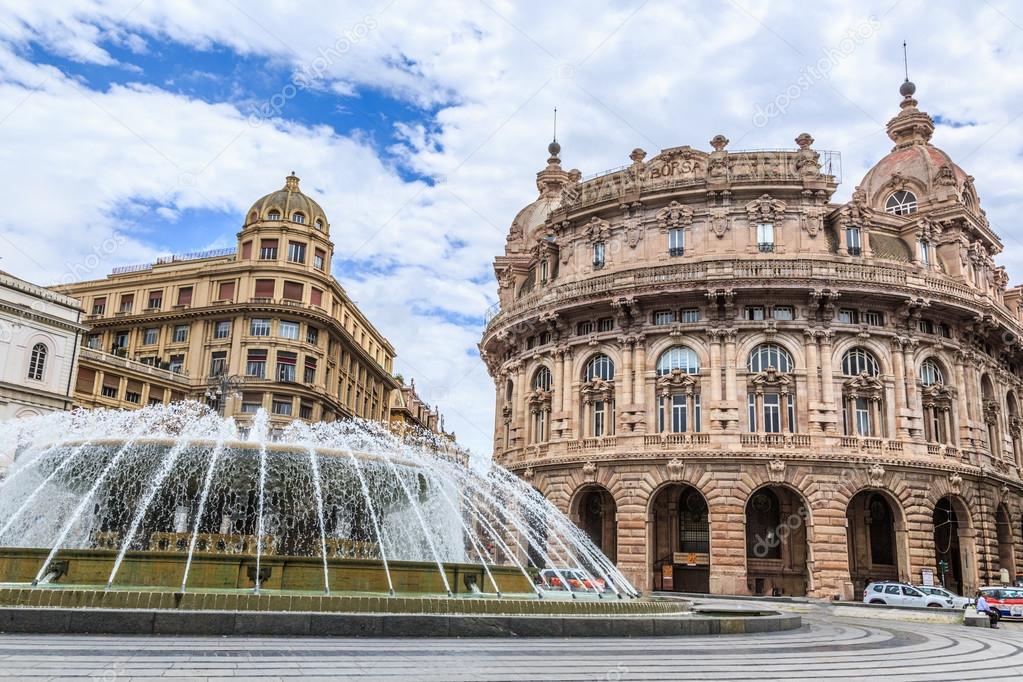 Piazza De Ferrari main square in Genoa