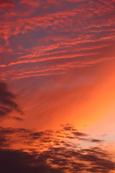 Atardecer nublado rojo —  Fotos de Stock