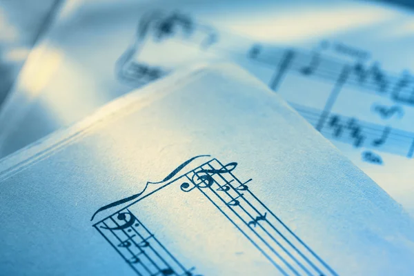 Notas de música clásica sobre papel — Foto de Stock