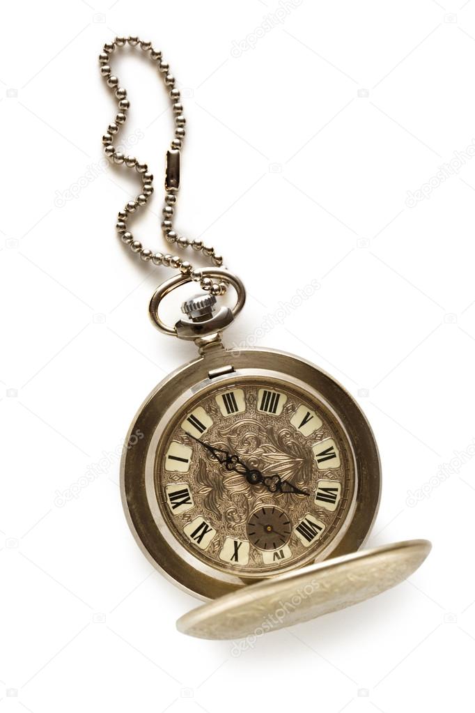 Pocket vintage watch with chain