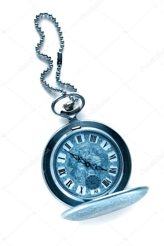 Pocket vintage watch with chain