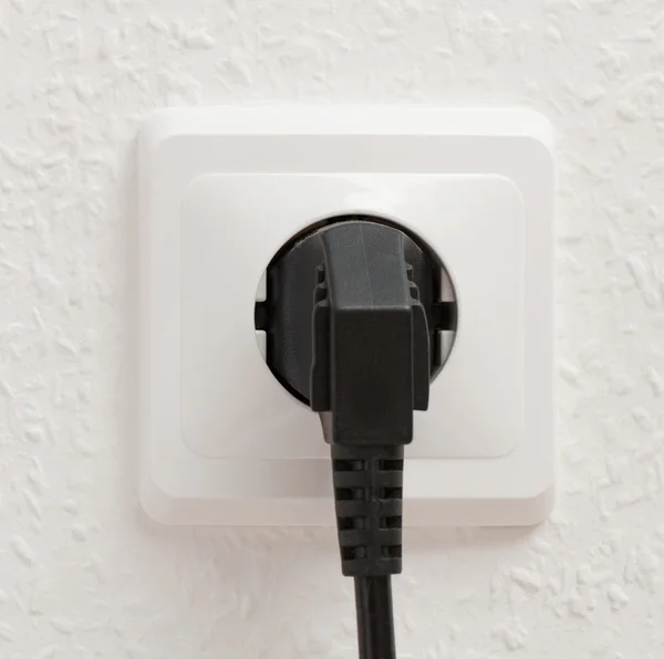 Electric socket with plug — Stock Photo, Image