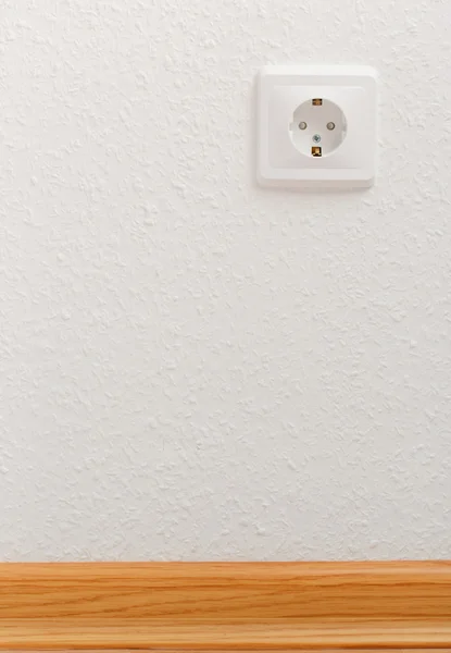 White electric socket — Stock Photo, Image