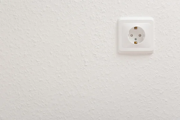 White electric socket — Stock Photo, Image