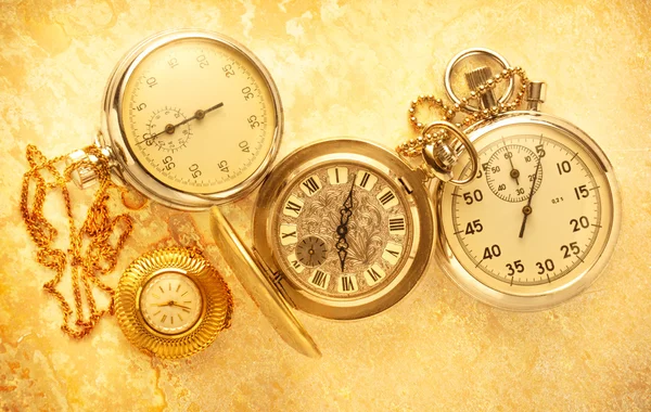 Vintage watch and stopwatch — Stock Photo, Image