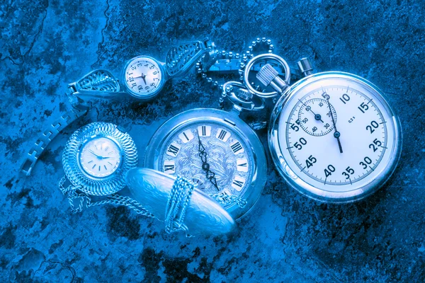 Vintage watch and stopwatch — Stock Photo, Image