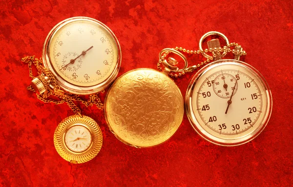 Vintage watch and stopwatch — Stock Photo, Image