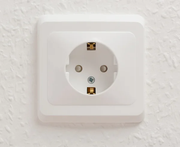 White electric socket — Stock Photo, Image