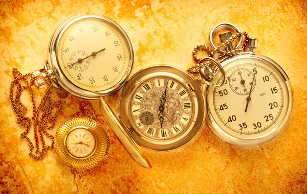 vintage watch and stopwatch