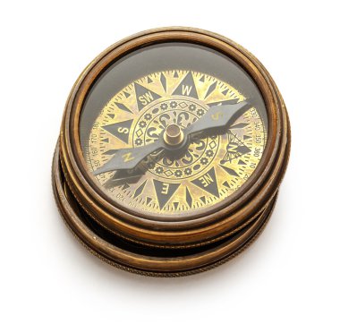 Vintage pusula görünümünü