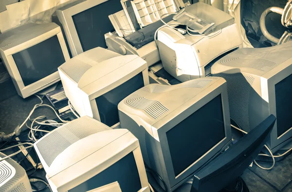 Old computer monitors — Stock Photo, Image