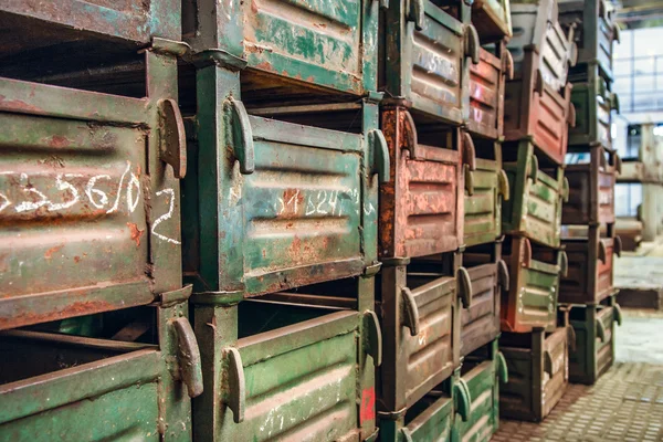 Old metal boxes — Stock Photo, Image