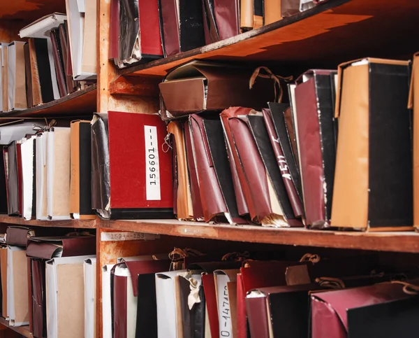 Paper documents stacked in archive — Stock Photo, Image