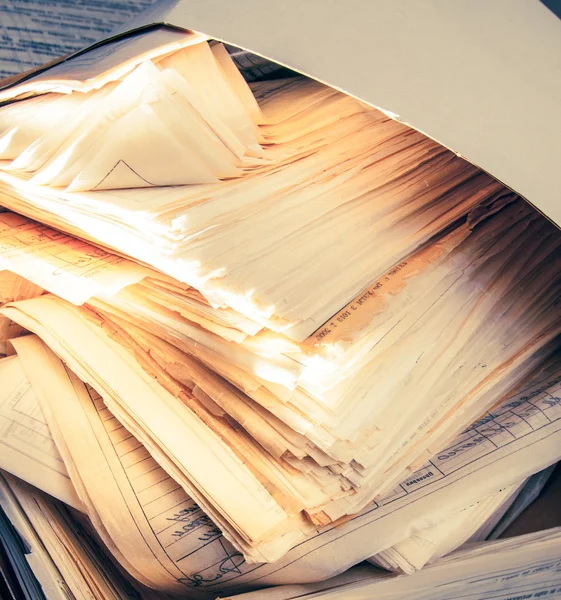 Documentos de papel sucio y desordenado — Foto de Stock