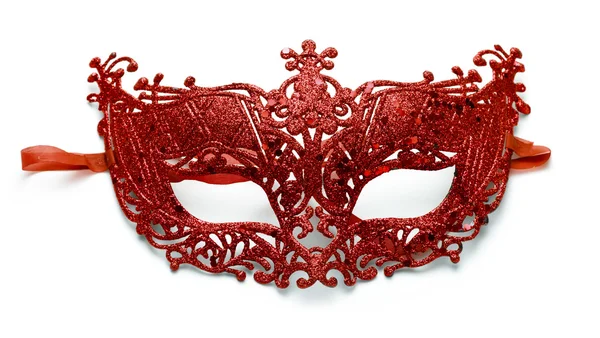 Masque carnaval dentelle rouge — Photo