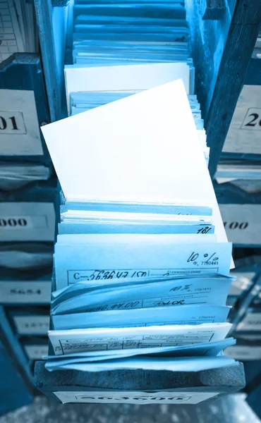 Paper documents stacked in archive — Stock Photo, Image