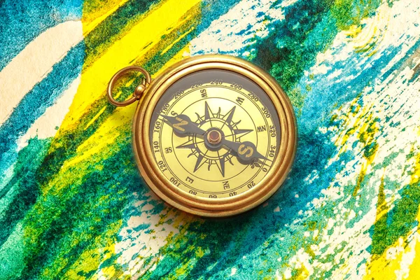 Vintage compass close up — Stock Photo, Image