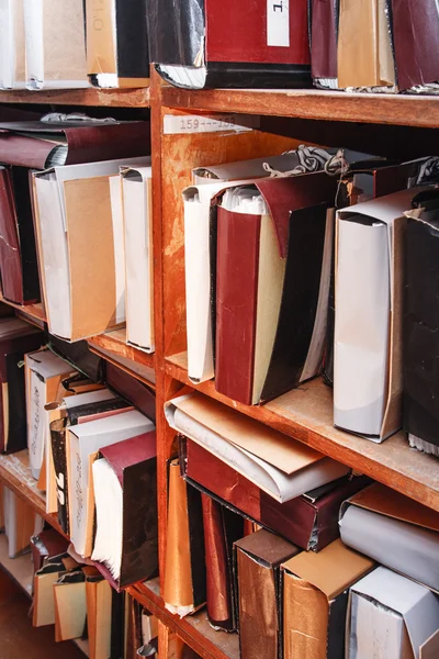 Paper documents stacked in archive — Stock Photo, Image