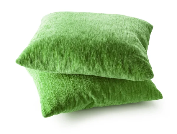 Soft blank green pillows — Stock Photo, Image