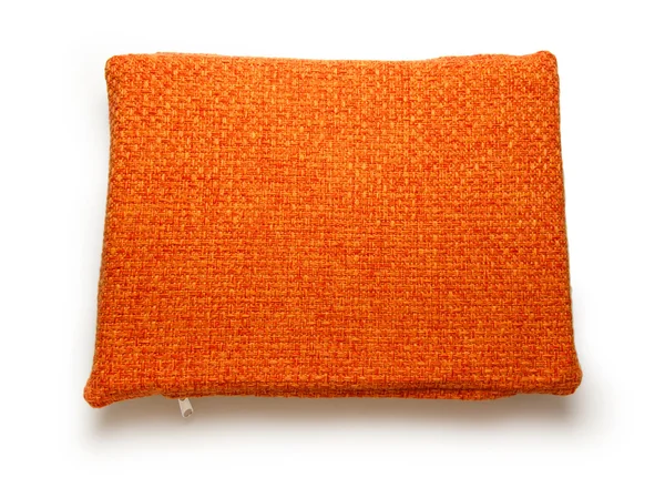 Almohada naranja en blanco suave —  Fotos de Stock