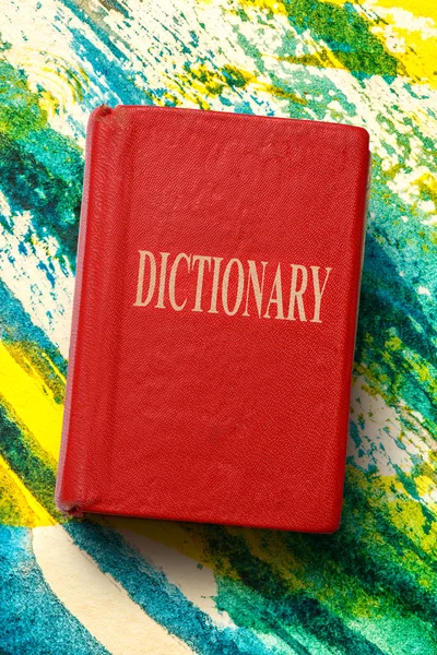 Old red dictionary — Stock Photo, Image