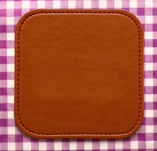 Blank leather brown label — Stock Photo, Image