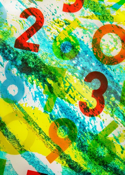 Arka plan olarak renkli numaraları — Stok fotoğraf