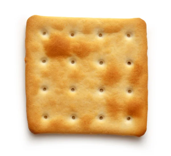 Biscoito quadrado em branco — Fotografia de Stock